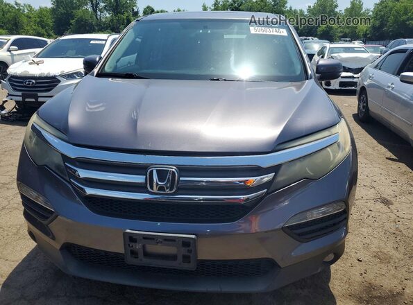 5FNYF6H52GB054576 2016 HONDA PILOT Gray Вид ззаду