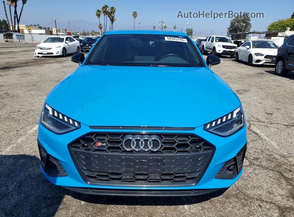 WAUB4AF4XLA051739 2020 AUDI S4 Blue Rear view