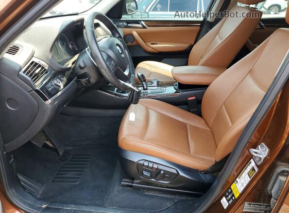 5UXWX9C56H0T11685 2017 BMW X3 Brown Вид панелі приладів