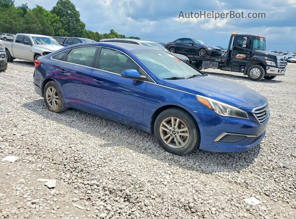 5NPE24AF5HH487530 2017 HYUNDAI SONATA Blue Вид спереду