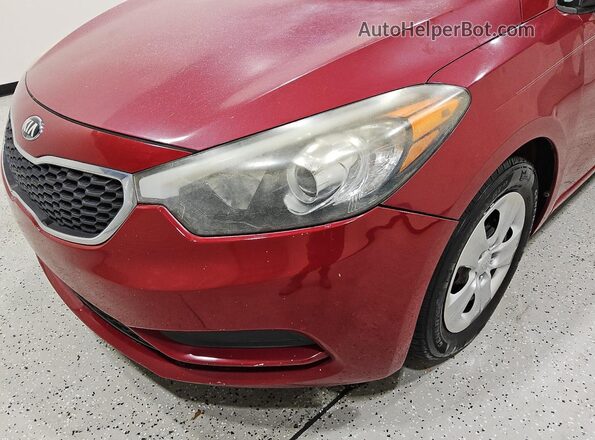 KNAFK4A64G5562377 2016 KIA FORTE Red 
