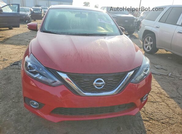 3N1AB7AP4KY279130 2019 NISSAN SENTRA Red Rear view