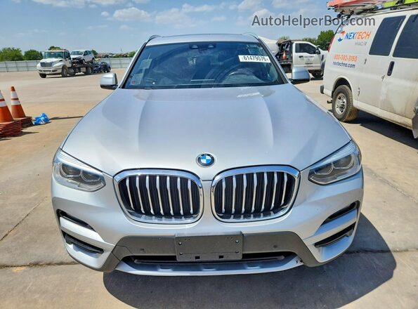 5UXTY3C00L9B69956 2020 BMW X3 Silver Widok z tyłu