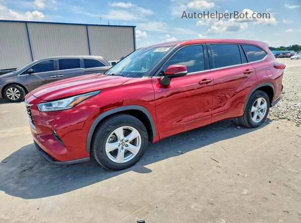 5TDZZRAH0LS506502 2020 TOYOTA HIGHLANDER Red Rear left