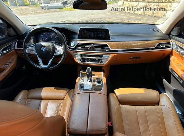 WBA7E4C53HGU99360 2017 BMW 7 SERIES Black Widok deski rozdzielczej