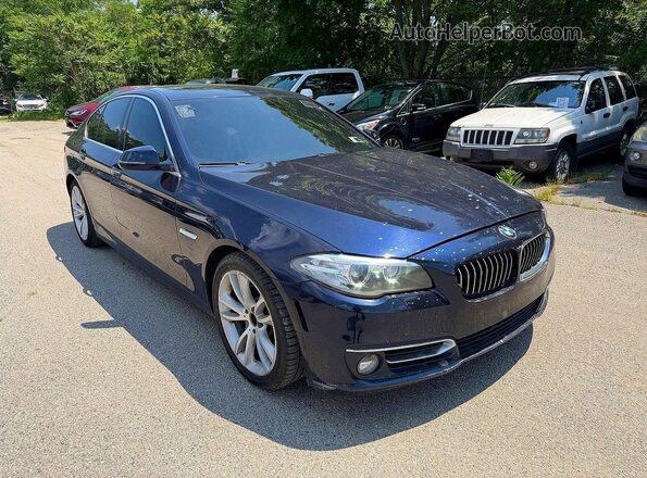 WBA5B3C55GG257873 2016 BMW 5 SERIES Blue Trasero izquierdo