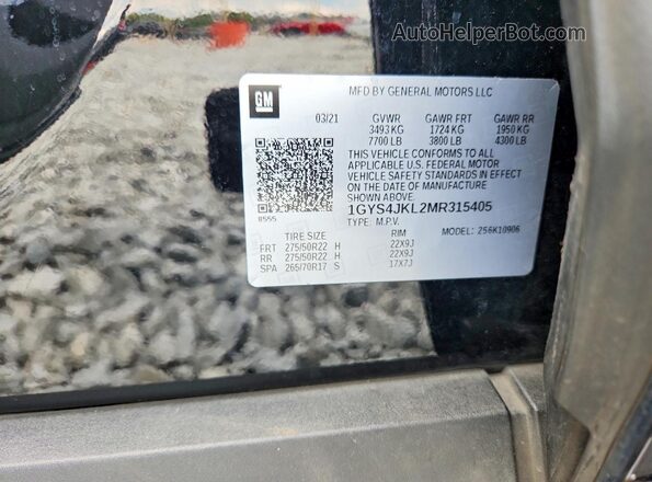 1GYS4JKL2MR315405 2021 CADILLAC ESCALADE Black Vista interior de 360 grados
