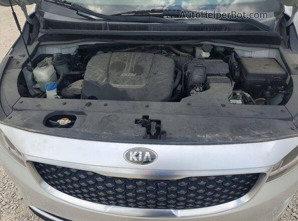 KNDMA5C18H6261174 2017 KIA SEDONA Silver VIN კოდის სტიკერის ხედი