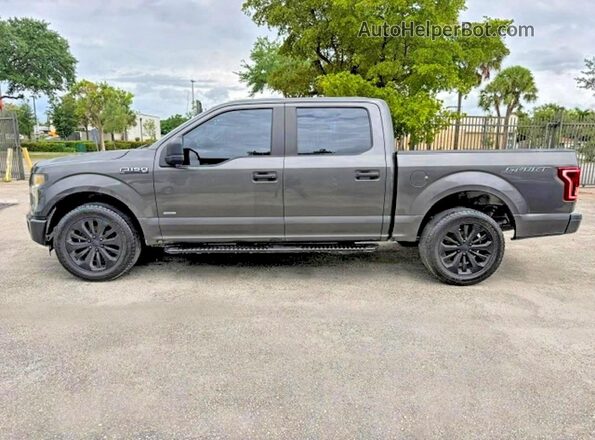 1FTEW1CP9GKF90720 2016 FORD F150 Gray Widok naklejki z numerem VIN
