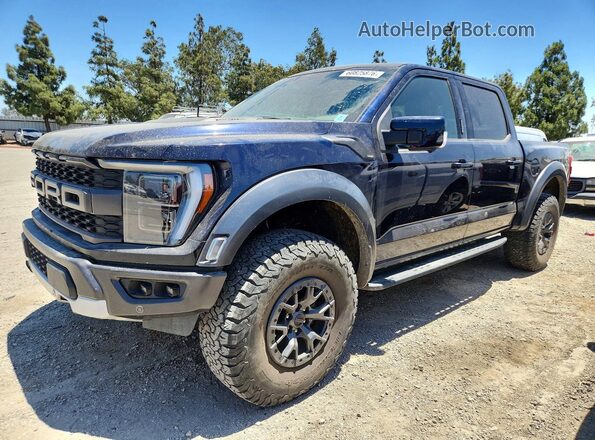 1FTFW1RG0NFC21018 2022 FORD F150 Blue Trasero izquierdo