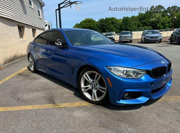 WBA4B3C54GG527753 2016 BMW 4 SERIES Blue Front view