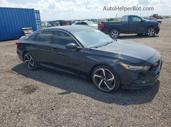 1HGCV1F32LA120274 2020 HONDA ACCORD Черный Вид спереди
