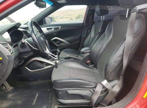 KMHTC6AD5GU295717 2016 HYUNDAI VELOSTER Red წინა სალონის ხედი