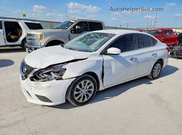 3N1AB7AP8KY340026 2019 NISSAN SENTRA White Trasero izquierdo
