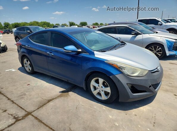 KMHDH4AE0GU568629 2016 HYUNDAI ELANTRA Blue Widok z przodu
