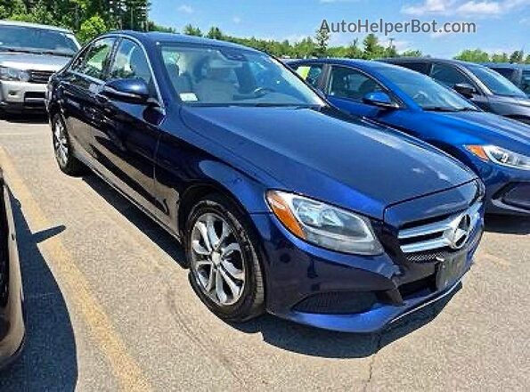 55SWF4KBXHU216920 2017 MERCEDES-BENZ C-CLASS Blue Rear left