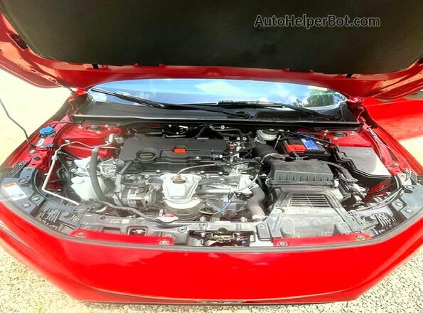 2HGFE2F59NH606346 2022 HONDA CIVIC Red Dashboard view