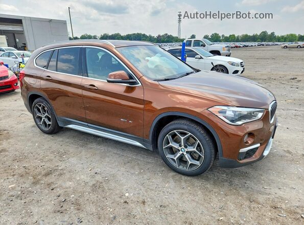 WBXHU7C3XH5H32940 2017 BMW X1 Brown Вид спереду