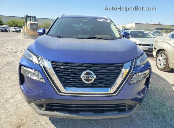 JN8AT3BB0MW230768 2021 NISSAN ROGUE Blue Widok z tyłu