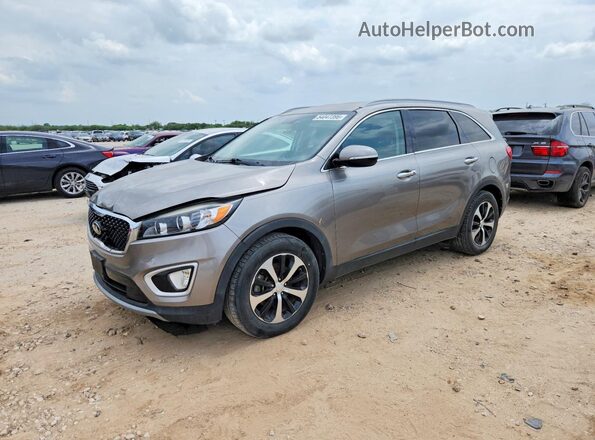 5XYPH4A50HG235092 2017 KIA SORENTO Gray Trasero izquierdo