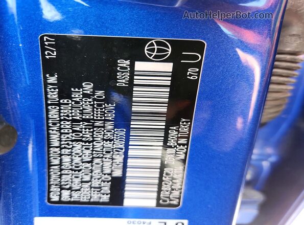 NMTKHMBX2JR055503 2018 TOYOTA C-HR Blue 360 interior view