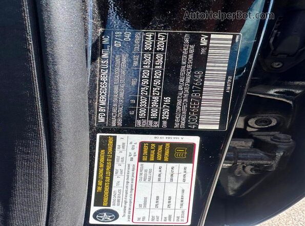 4JGDF6EE7JB176648 2018 MERCEDES-BENZ GLS Black Widok tylnych siedzeń
