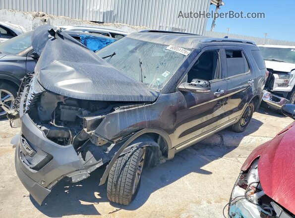 1FM5K8F89HGD99968 2017 FORD EXPLORER Gray Հետևի ձախ