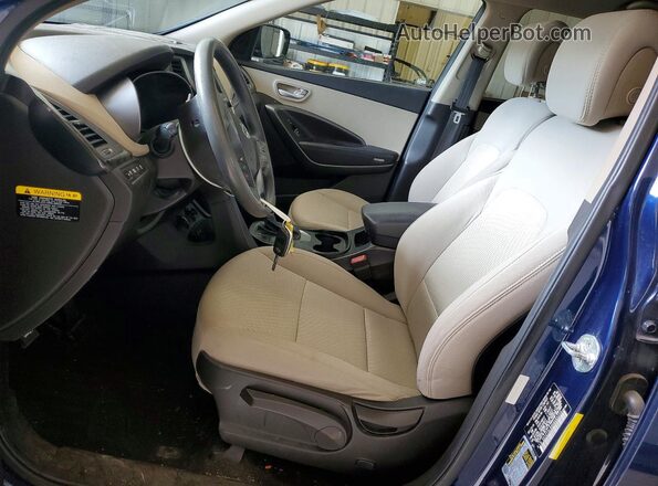5XYZT3LB9HG483250 2017 HYUNDAI SANTA Blue Widok deski rozdzielczej