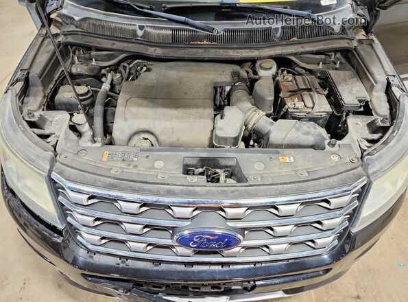 1FM5K8F82GGB27969 2016 FORD EXCUR Black Widok komory silnika