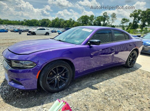 2C3CDXBG7JH284717 2018 DODGE CHARGER Purple Trasero izquierdo
