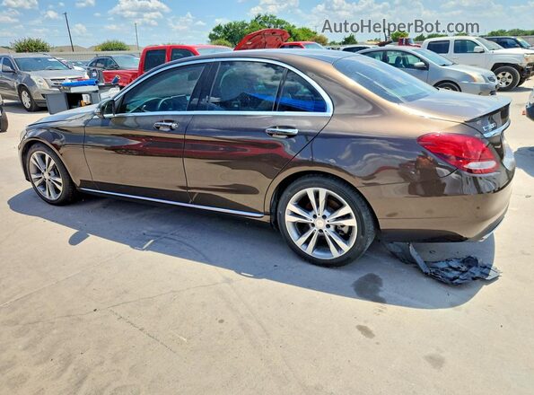 55SWF4JB2HU198799 2017 MERCEDES-BENZ C Tan Trasero derecho