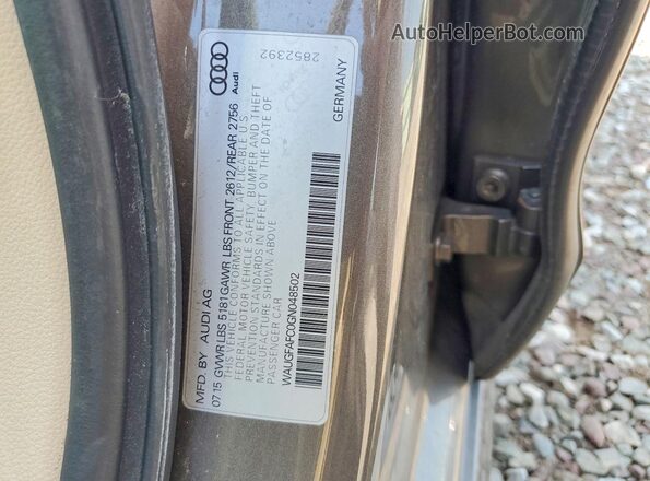 WAUGFAFC0GN048502 2016 AUDI A6 Желто-коричневый Вид подкапотного пространства