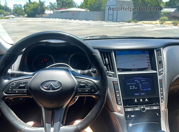 JN1EV7APXKM540059 2019 INFINITI Q50 Black Vista de los asientos traseros