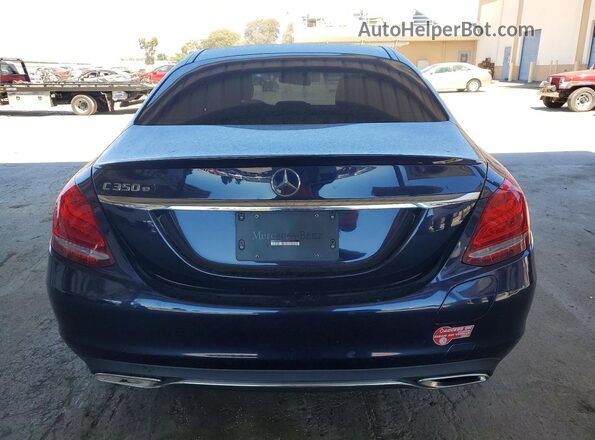 55SWF4HB0HU223284 2017 MERCEDES-BENZ C Blue Հետևի տեսք