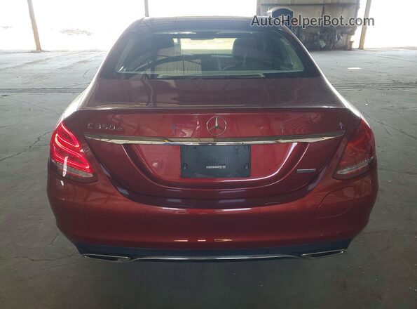 55SWF4HB3JU257158 2018 MERCEDES-BENZ C Red Vista trasera