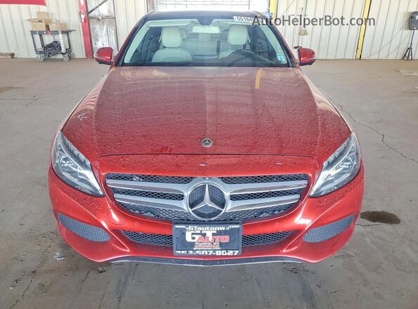 55SWF4HB3JU257158 2018 MERCEDES-BENZ C Red Vista frontal