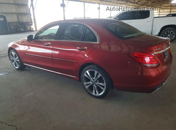 55SWF4HB3JU257158 2018 MERCEDES-BENZ C Red Trasero izquierdo