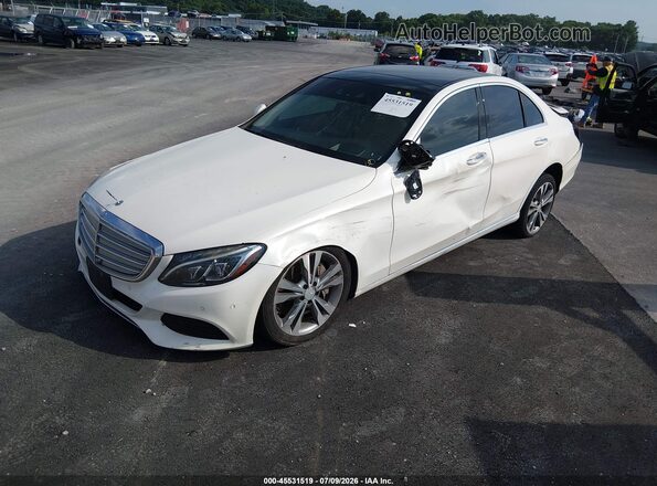 55SWF4HB6GU064124 2016 MERCEDES-BENZ C 350E Белый Передняя левая четверть