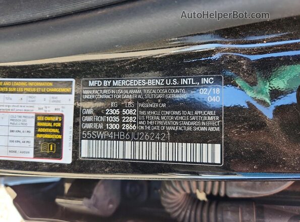 55SWF4HB6JU262421 2018 MERCEDES-BENZ C Black Engine compartment view