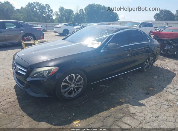 55SWF4JB0GU103347 2016 MERCEDES-BENZ C-CLASS Черный Передняя левая четверть