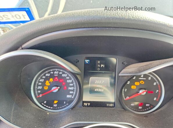55SWF4JB0GU108886 2016 MERCEDES-BENZ C Black Widok zestawu wskaźników