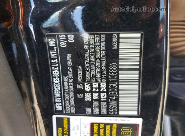 55SWF4JB0GU108886 2016 MERCEDES-BENZ C Black Widok komory silnika