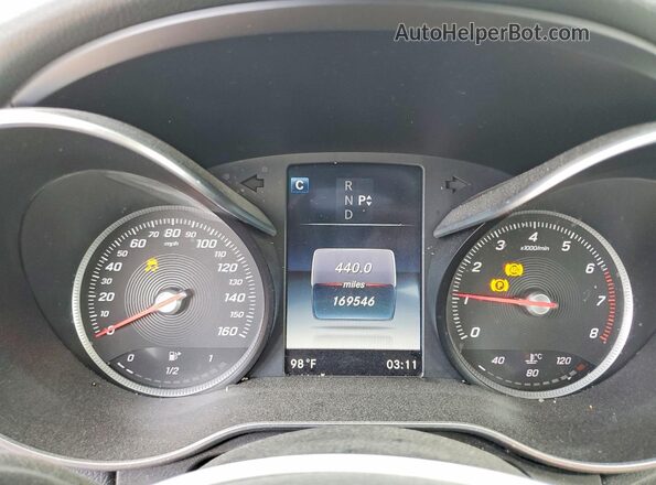 55SWF4JB0GU130774 2016 MERCEDES-BENZ C White ხელსაწყოთა პანელის ხედი