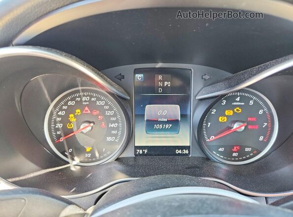 55SWF4JB0GU166836 2016 MERCEDES-BENZ C Black ხელსაწყოთა პანელის ხედი