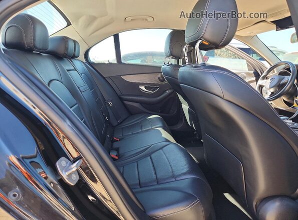 55SWF4JB0GU166836 2016 MERCEDES-BENZ C Black უკანა სავარძლების ხედი