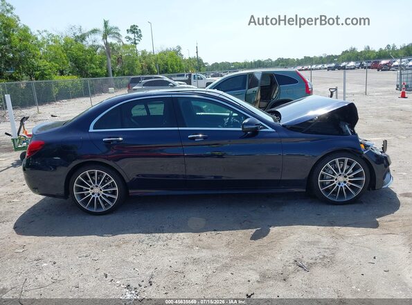 55SWF4JB0HU208164 2017 MERCEDES-BENZ C-CLASS Navy Rear interior view