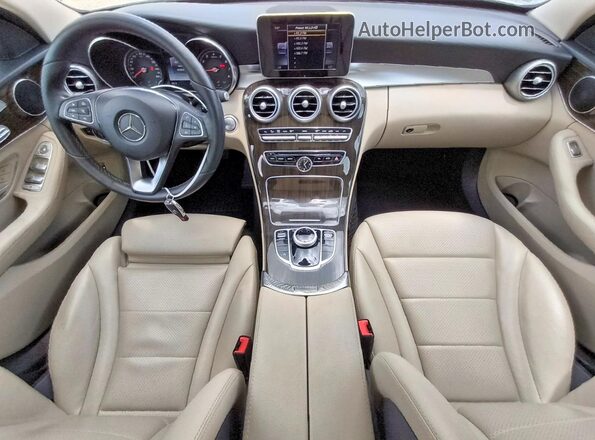 55SWF4JB0HU214269 2017 MERCEDES-BENZ C White წინა პანელის ხედი