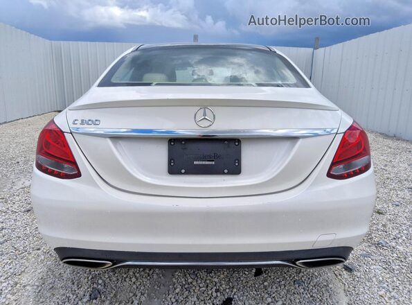 55SWF4JB0HU214269 2017 MERCEDES-BENZ C White უკანა ხედი