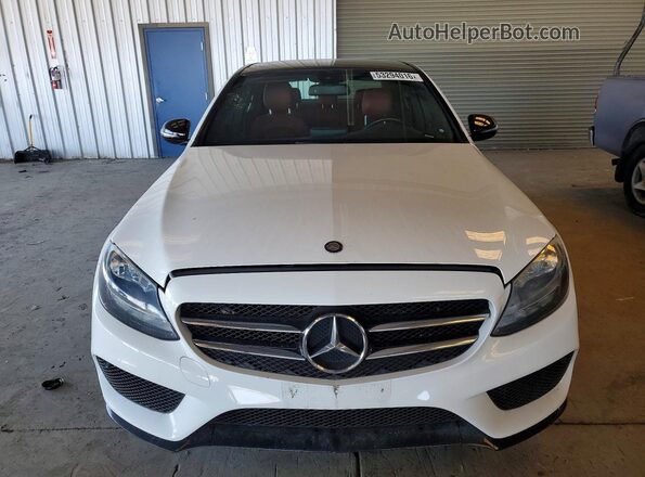 55SWF4JB0HU221092 2017 MERCEDES-BENZ C White Front view