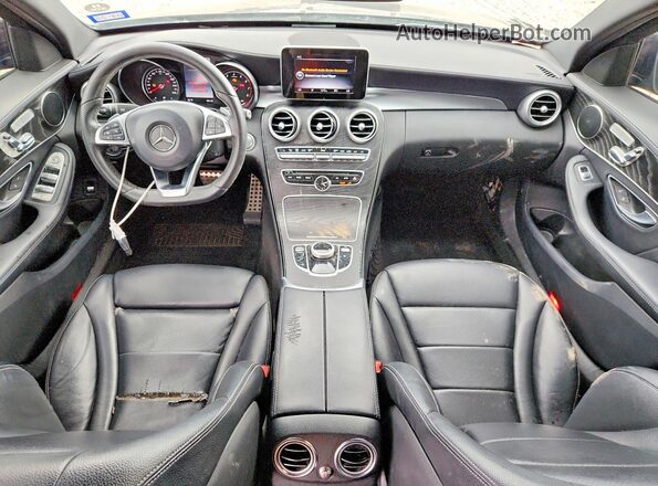 55SWF4JB0HU224543 2017 MERCEDES-BENZ C Brown Dashboard view